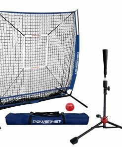 PowerNet 5x5 Practice Net Deluxe Tee Strike Zone Weighted Training Ball Bundle 20 PowerNet 5x5 Practice Net Deluxe Tee Strike Zone Weighted Training Ball Bundle