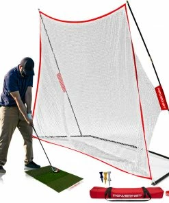 PowerNet 10x7 Golf Net + Tri-turf Golf Mat