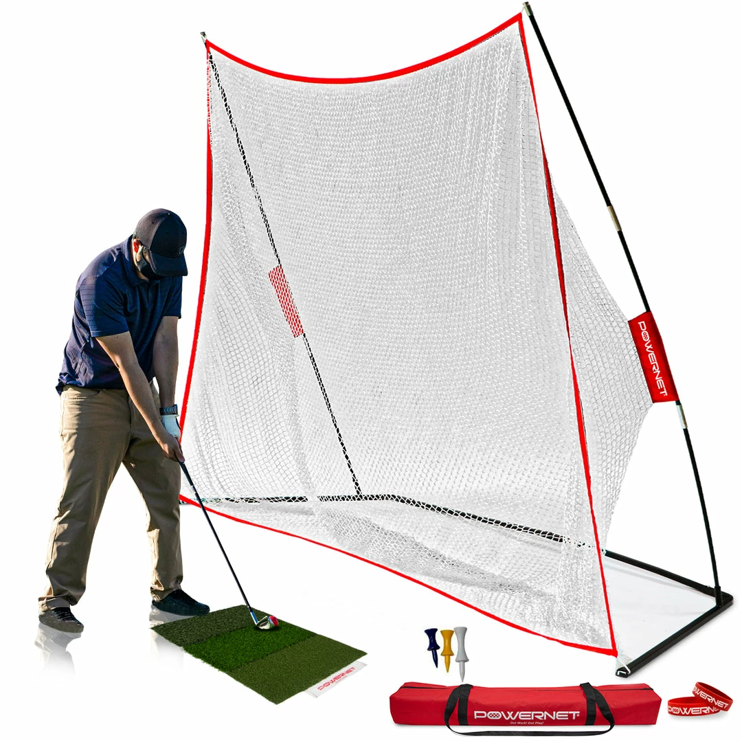 PowerNet 10x7 Golf Net + Tri-turf Golf Mat 2 PowerNet 10x7 Golf Net + Tri-turf Golf Mat
