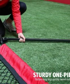 PowerNet Football QB Pass Accuracy Trainer | 8' X 8' Portable Passing Net W/ 5 Target Pockets