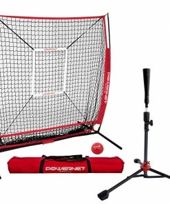 PowerNet 5x5 Practice Net Deluxe Tee Strike Zone Weighted Training Ball Bundle 26 PowerNet 5x5 Practice Net Deluxe Tee Strike Zone Weighted Training Ball Bundle
