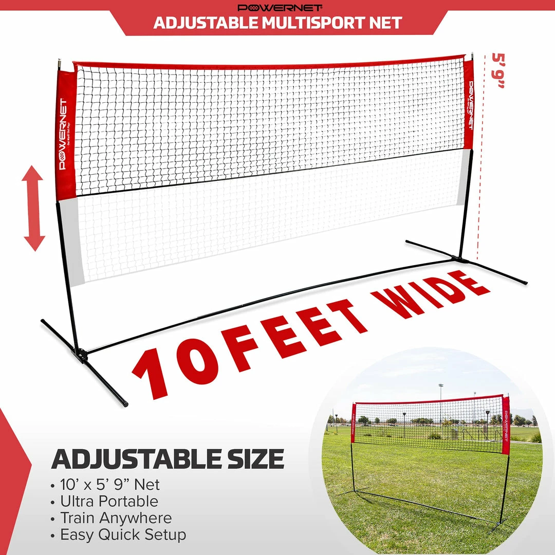 PowerNet Portable Badminton, Tennis, Volleyball, Pickleball Net 10 X 3 2 PowerNet Portable Badminton, Tennis, Volleyball, Pickleball Net 10 X 3