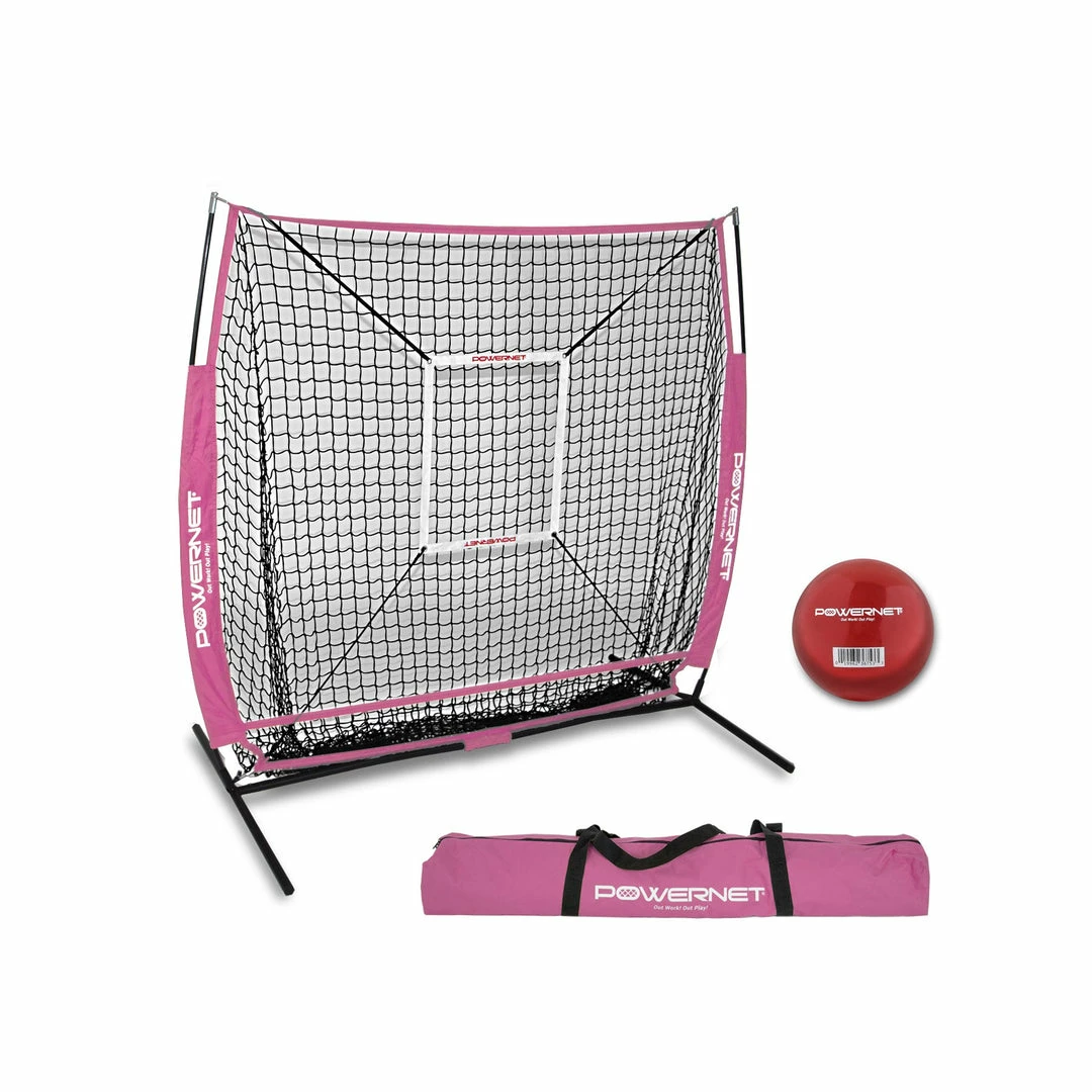 PowerNet 5x5 Practice Net + Strike Zone + Weighted Training Ball Bundle HITTING NETS 3 PowerNet 5x5 Practice Net + Strike Zone + Weighted Training Ball Bundle HITTING NETS