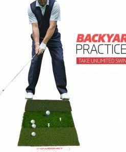 PowerNet Golf Hitting Mat | Artificial Tri-Turf Grass | 25