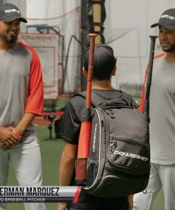 PowerNet Youth Starter Backpack Dual Bat And Cleat Carrier BAGS