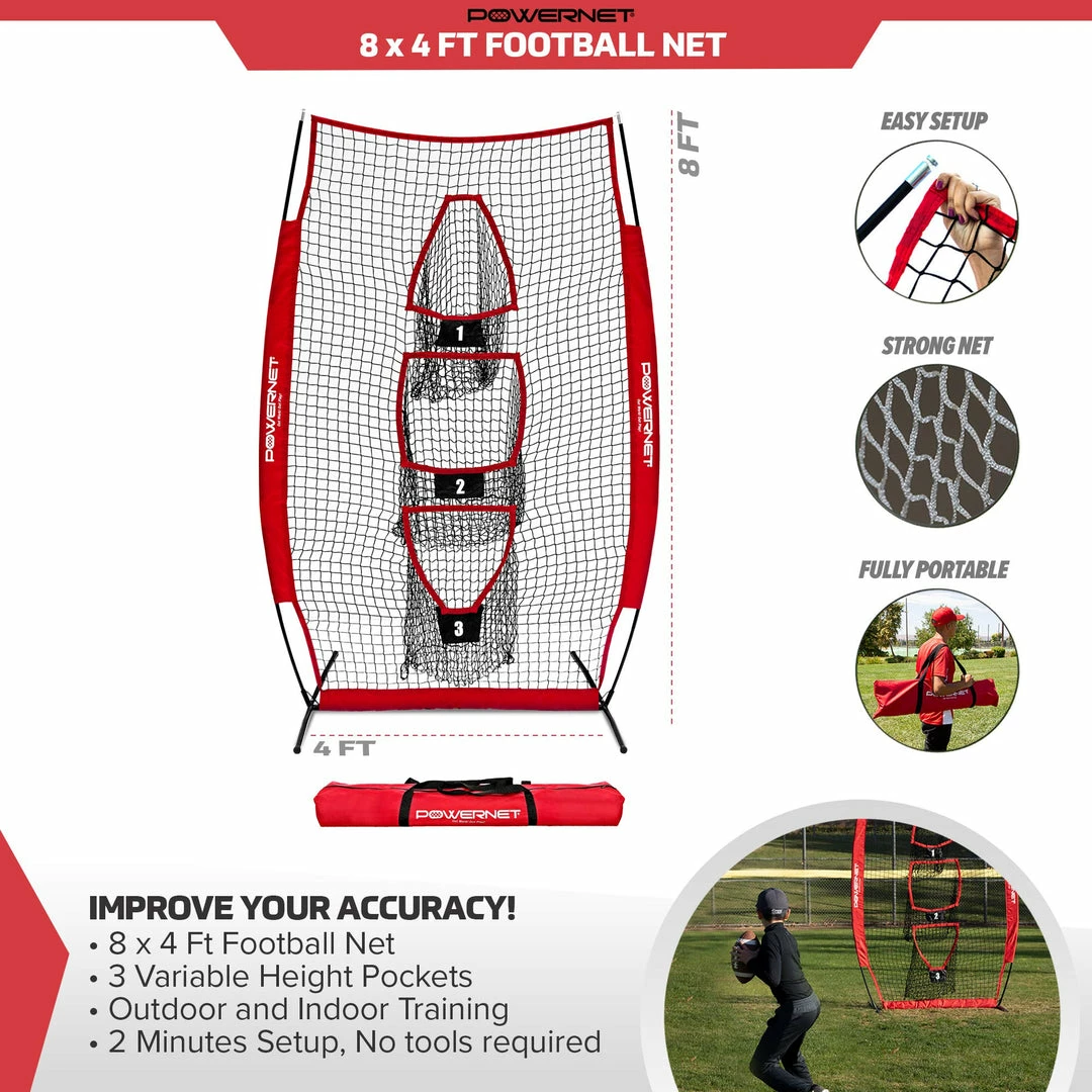 PowerNet Football Passing Net 4x8 2 PowerNet Football Passing Net 4x8