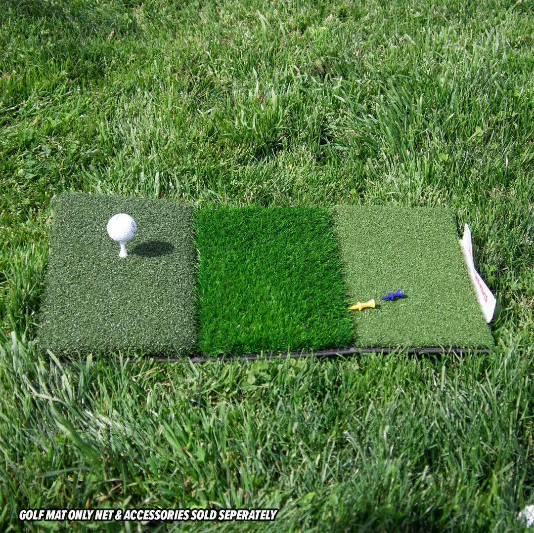 PowerNet 10x7 Golf Net + Tri-turf Golf Mat 8 PowerNet 10x7 Golf Net + Tri-turf Golf Mat