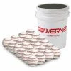 PowerNet Bucket With Cushioned Seat And Baseball Bundle | (24) Baseballs + Bucket