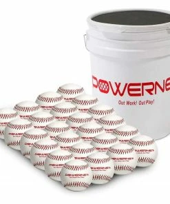 PowerNet Bucket With Cushioned Seat And Baseball Bundle | (24) Baseballs + Bucket