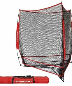 PowerNet HITTING NETS Triple Threat Baseball Training Net 3 Way 7' X 7' Batting For Baseball Softball