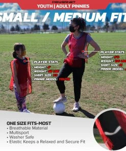 PowerNet SOCCER Training Mesh Pinnies (6 Pack) | Youth