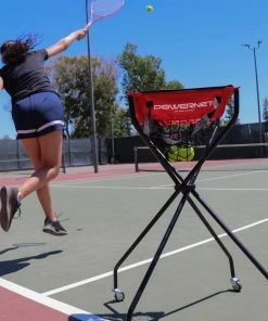 PowerNet Wheeled Court Caddy | 4-Wheeled Practice Ball Caddy | Multisport Training Aid Ball Caddies