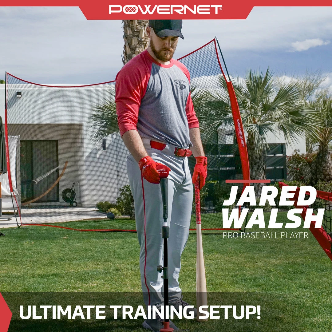 PowerNet 5x5 Practice Net Deluxe Tee Strike Zone Weighted Training Ball Bundle 15 PowerNet 5x5 Practice Net Deluxe Tee Strike Zone Weighted Training Ball Bundle