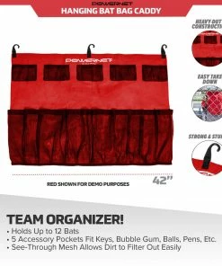 PowerNet Dugout Organization Hanging Bat Caddy | Hangs On Fence And Holds Up To 12 Bats 14 PowerNet Dugout Organization Hanging Bat Caddy | Hangs On Fence And Holds Up To 12 Bats