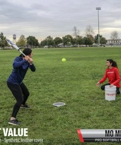 PowerNet Practice Softballs & Crushers W/ Ball Caddy Bundle