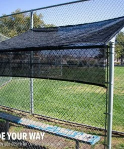 PowerNet Fence Shade Net Cover | Portable Baseball Softball Dugout Sun Screen | 18.75 FT X 7 FT