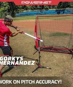 PowerNet 5x5 Practice Net Deluxe Tee Strike Zone Weighted Training Ball Bundle 33 PowerNet 5x5 Practice Net Deluxe Tee Strike Zone Weighted Training Ball Bundle