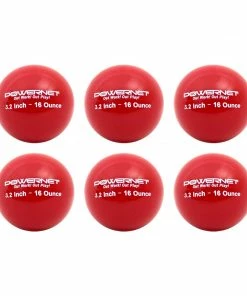 PowerNet 3.2" Weighted Hitting Batting Training Balls (6 Pack) 3.2" Sand Filled Heavies