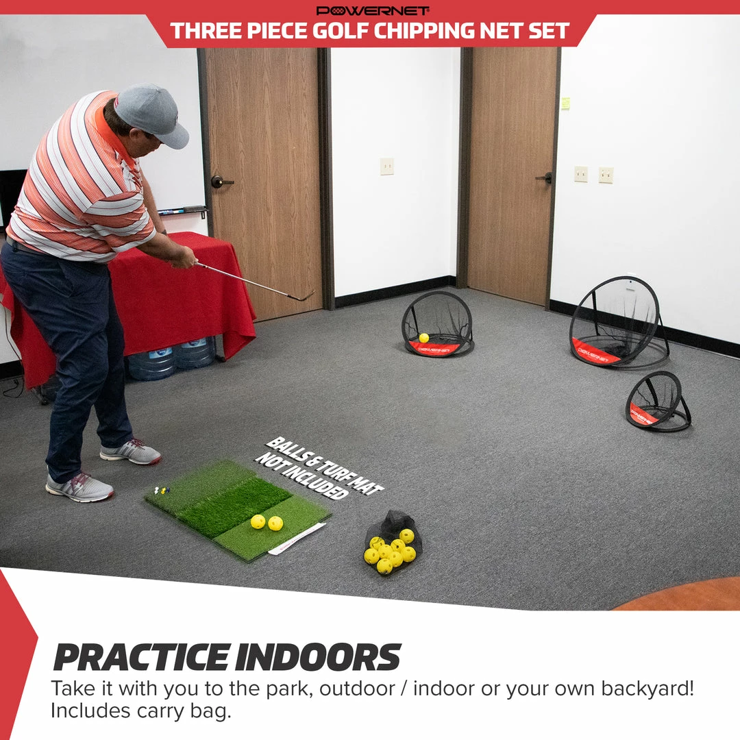 PowerNet 3 Piece Golf Chipping Net Set 5 PowerNet 3 Piece Golf Chipping Net Set