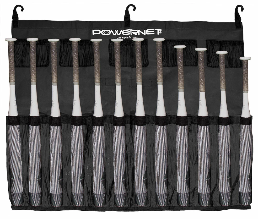 PowerNet Dugout Organization Hanging Bat Caddy | Hangs On Fence And Holds Up To 12 Bats 2 PowerNet Dugout Organization Hanging Bat Caddy | Hangs On Fence And Holds Up To 12 Bats