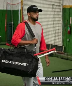PowerNet Pro Duffle Bag | Baseball Softball Equipment Gear Dual Bat Carrier