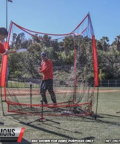 PowerNet HITTING NETS Triple Threat Baseball Training Net 3 Way 7' X 7' Batting For Baseball Softball