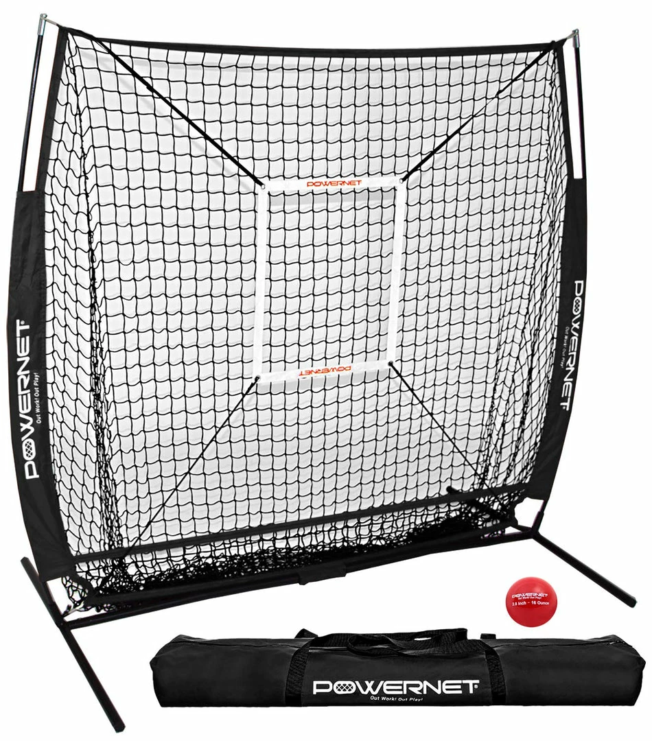 PowerNet 5x5 Practice Net + Strike Zone + Weighted Training Ball Bundle HITTING NETS 1 PowerNet 5x5 Practice Net + Strike Zone + Weighted Training Ball Bundle HITTING NETS
