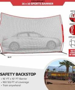 PowerNet Barriers 16 X 10 FT Sports Barrier Net 160 SqFt Of Protection