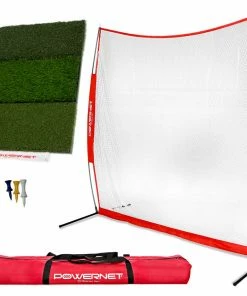 PowerNet 10x7 Golf Net + Tri-turf Golf Mat