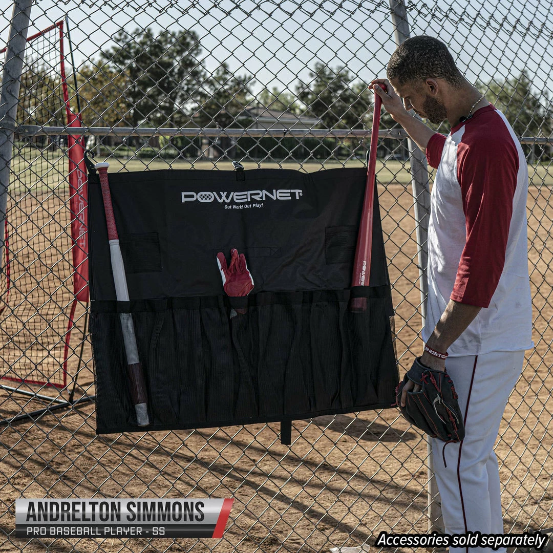 PowerNet Dugout Organization Hanging Bat Caddy | Hangs On Fence And Holds Up To 12 Bats 10 PowerNet Dugout Organization Hanging Bat Caddy | Hangs On Fence And Holds Up To 12 Bats