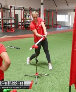 PowerNet Baseball Softball PRO Heavy Batting Tee (6.5 Lbs) + Red Weighted Training Ball (6 Pack) Bundle COACHING BUNDLES