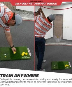 PowerNet 10x7 Golf Net + Tri-turf Golf Mat 25 PowerNet 10x7 Golf Net + Tri-turf Golf Mat