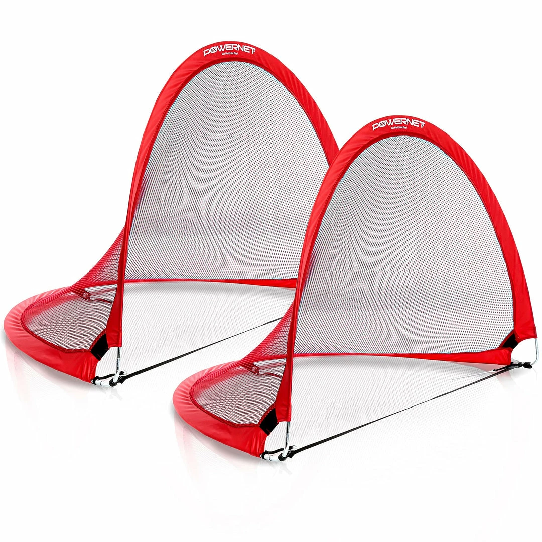 PowerNet Popup Soccer Goals Portable Net 2 Goals + 1 Carrying Bag 1 PowerNet Popup Soccer Goals Portable Net 2 Goals + 1 Carrying Bag