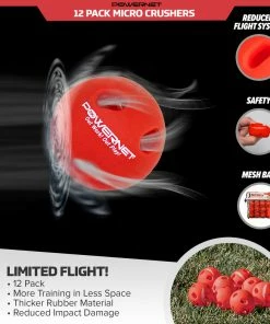 PowerNet GOLF Micro Crushers Limited Flight Training Baseballs 12 PK
