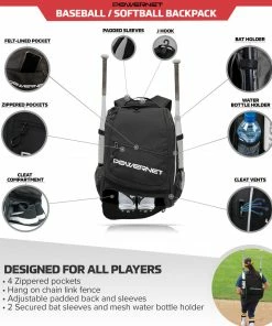 PowerNet Youth Starter Backpack Dual Bat And Cleat Carrier BAGS