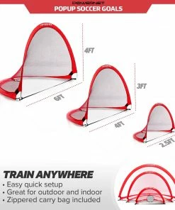 PowerNet Popup Soccer Goals Portable Net 2 Goals + 1 Carrying Bag 14 PowerNet Popup Soccer Goals Portable Net 2 Goals + 1 Carrying Bag