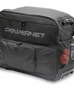 PowerNet Rolling Baseball Coach Bag Caddy | Holds Up To Two Ball Buckets W/Padded Seats BAGS