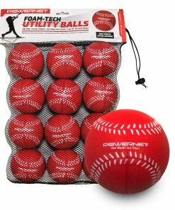 PowerNet Foam-Tech Utility Training Balls | Baseball Size | Dent-Proof TRAINING AIDS
