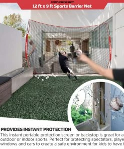 PowerNet 12x9 Sports Barrier Net For Player And Property Protection