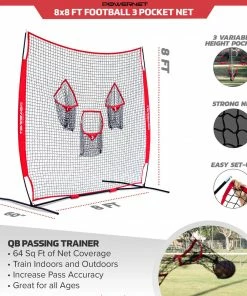 PowerNet 8x8 Ft Football 3 Pocket Net