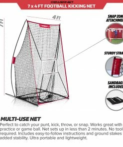 PowerNet Sideline Trainer 7 X 4 FT Football Kicking Net