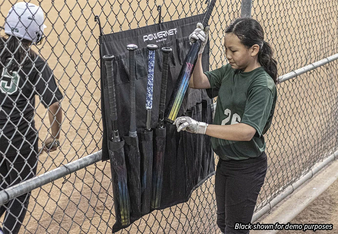 PowerNet Dugout Organization Hanging Bat Caddy | Hangs On Fence And Holds Up To 12 Bats 6 PowerNet Dugout Organization Hanging Bat Caddy | Hangs On Fence And Holds Up To 12 Bats
