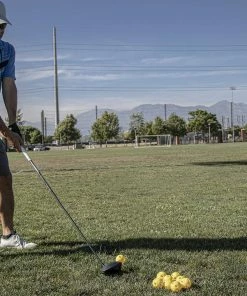 PowerNet Qwik-Flite Practice Golf Balls | Limited Flight Perfect For Backyard Training | 12 Pack