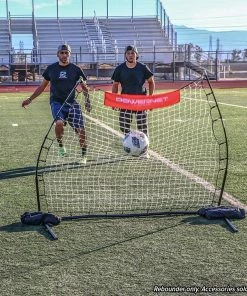 PowerNet Rebounder Training Net + 6' X 4' Fast Pass Dual-Sided Rebounder Trainer Soccer Bundle