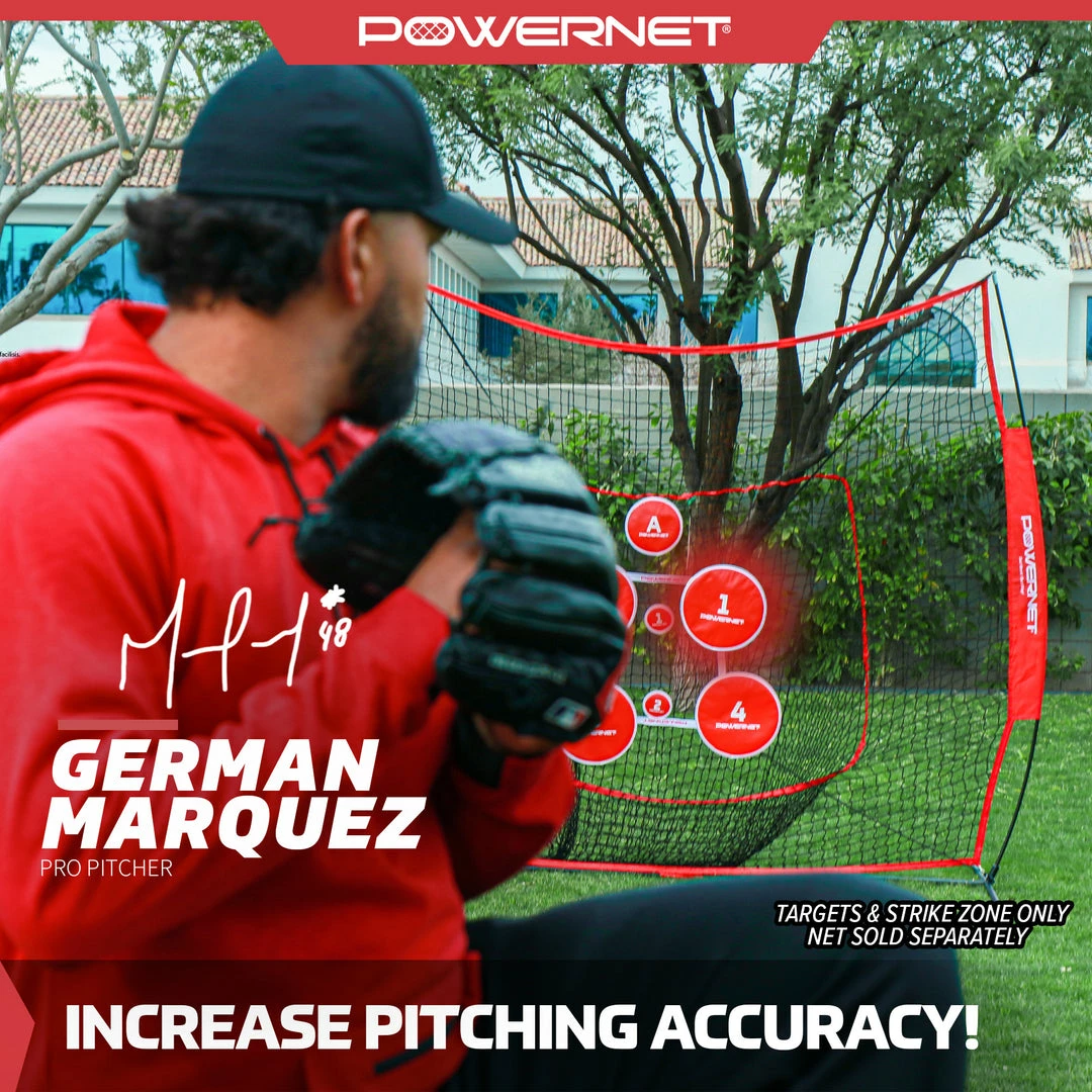 PowerNet Pitch Perfect Targets And Strike Zone Attachment For 7x7 Net Bundle TRAINING AIDS 3 PowerNet Pitch Perfect Targets And Strike Zone Attachment For 7x7 Net Bundle TRAINING AIDS
