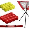 PowerNet Practice Softballs & Crushers W/ Ball Caddy Bundle