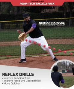 PowerNet Foam-Tech Utility Training Balls | Baseball Size | Dent-Proof TRAINING AIDS 14 PowerNet Foam-Tech Utility Training Balls | Baseball Size | Dent-Proof TRAINING AIDS