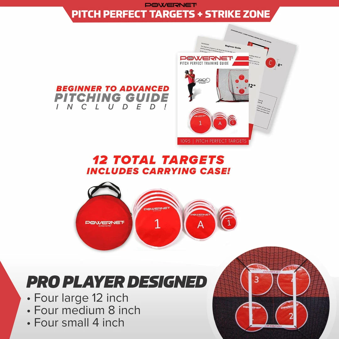 PowerNet Pitch Perfect Targets And Strike Zone Attachment For 7x7 Net Bundle TRAINING AIDS 2 PowerNet Pitch Perfect Targets And Strike Zone Attachment For 7x7 Net Bundle TRAINING AIDS