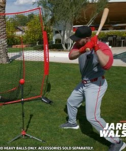 PowerNet Baseball Softball PRO Heavy Batting Tee (6.5 Lbs) + Red Weighted Training Ball (6 Pack) Bundle COACHING BUNDLES