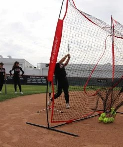 PowerNet Practice Softballs And Ball Caddy Bundle